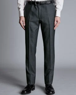 Best Sale Charles Tyrwhitt Micro Check Suit Pants - Dark Grey