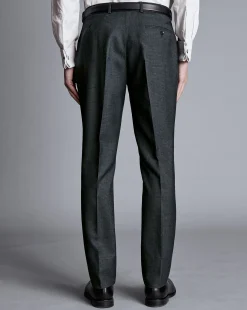 Best Sale Charles Tyrwhitt Micro Check Suit Pants - Dark Grey