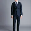Sale Charles Tyrwhitt Micro Check Suit Vest - Ink Blue