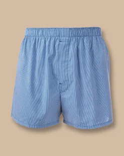 Cheap Charles Tyrwhitt Micro Grid Woven Boxers - Royal Blue