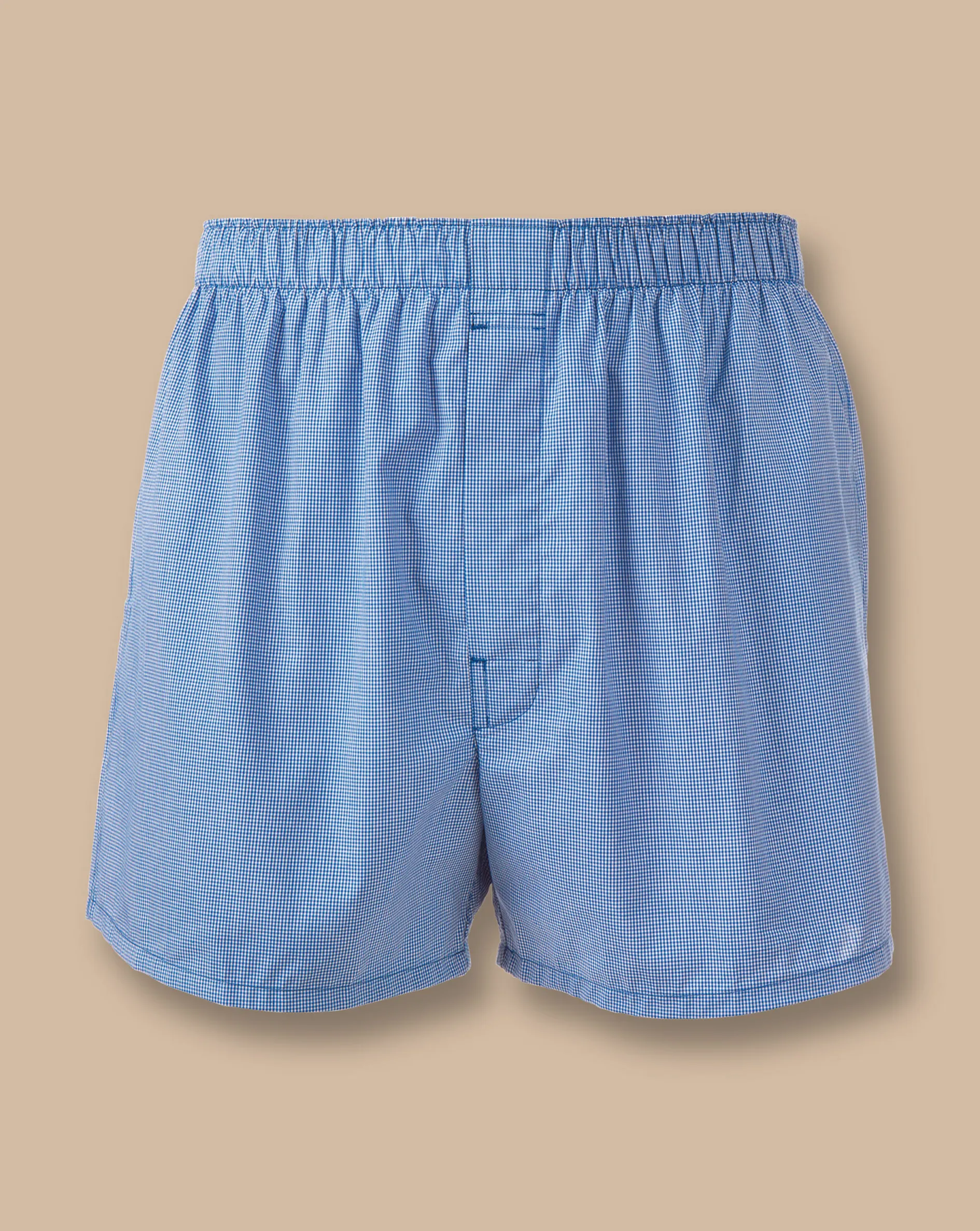 Cheap Charles Tyrwhitt Micro Grid Woven Boxers - Royal Blue
