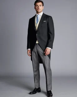 Sale Charles Tyrwhitt Morning Suit Tail Coat - Black Herringbone