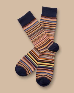 Cheap Charles Tyrwhitt Multi Stripe Socks - Orange