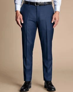Outlet Charles Tyrwhitt Natural Stretch Twill Suit Pants - Blue Royal