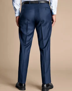 Outlet Charles Tyrwhitt Natural Stretch Twill Suit Pants - Blue Royal