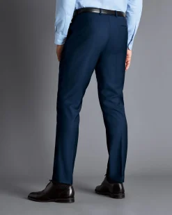 Best Charles Tyrwhitt Natural Stretch Twill Suit Pants - Royal Blue