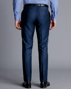 Hot Charles Tyrwhitt Natural Stretch Twill Suit Pants - Mid Blue