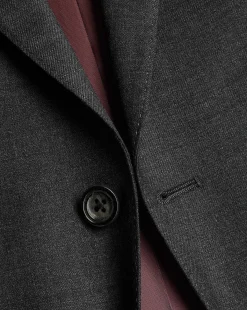 Hot Charles Tyrwhitt Natural Stretch Twill Suit Jacket - Charcoal Charcoal Grey
