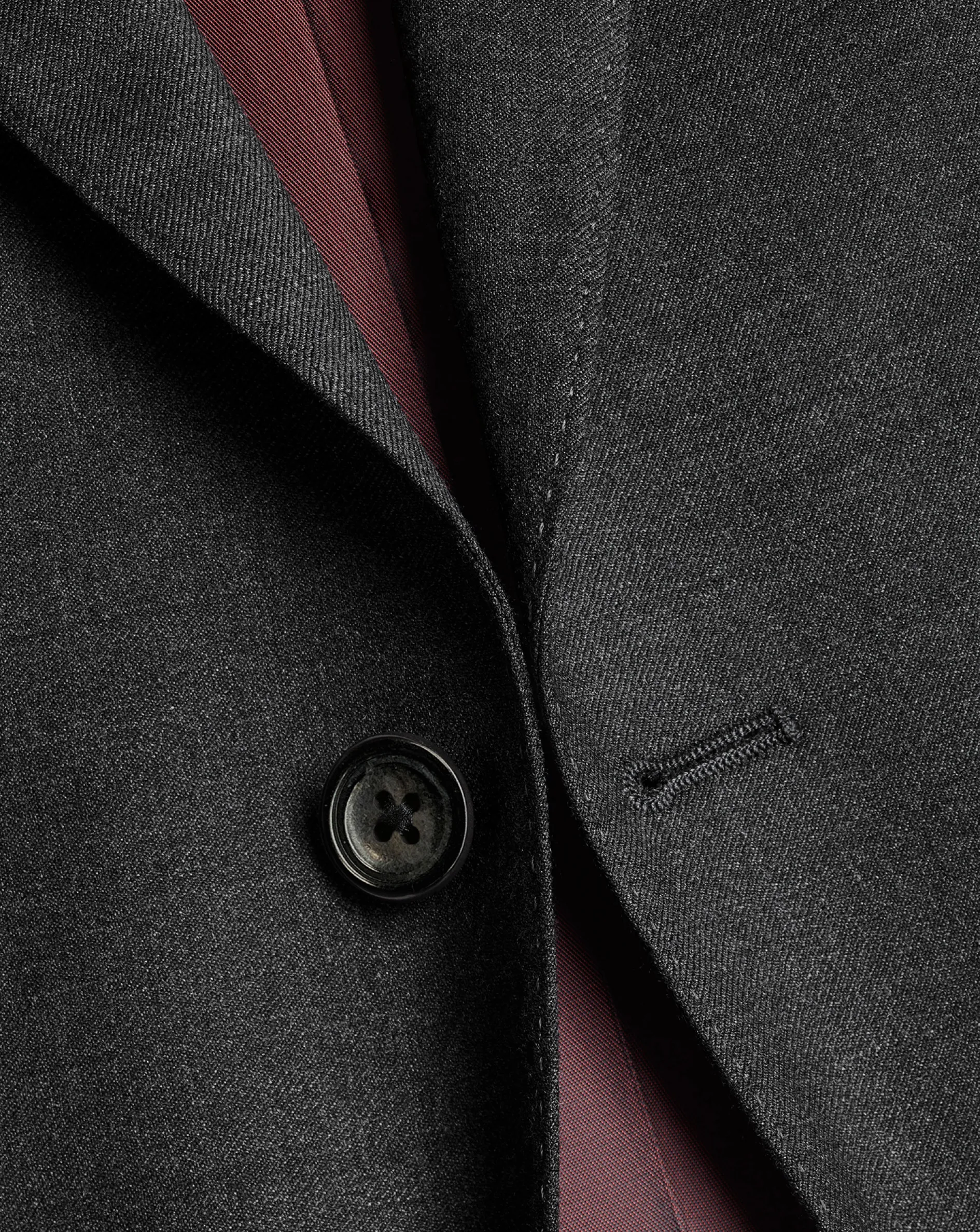 Hot Charles Tyrwhitt Natural Stretch Twill Suit Jacket - Charcoal Charcoal Grey