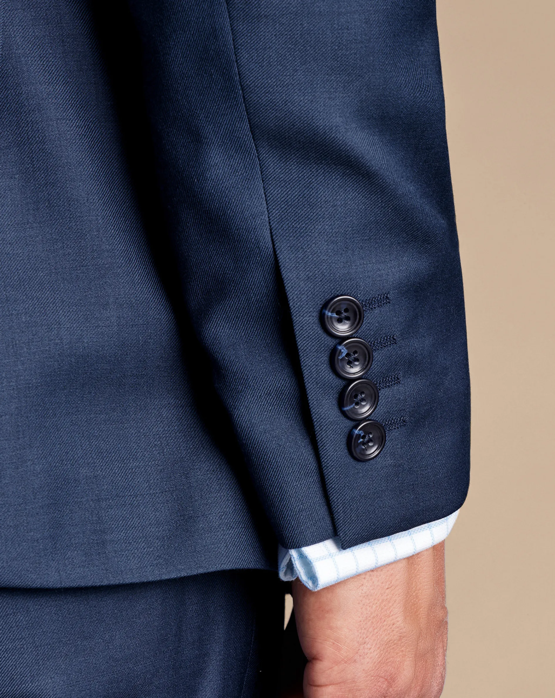 Fashion Charles Tyrwhitt Natural Stretch Twill Suit Jacket - Blue Royal