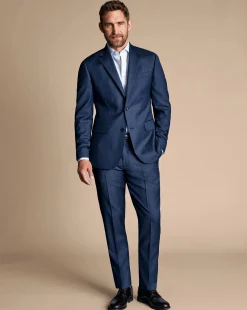 Fashion Charles Tyrwhitt Natural Stretch Twill Suit Jacket - Blue Royal
