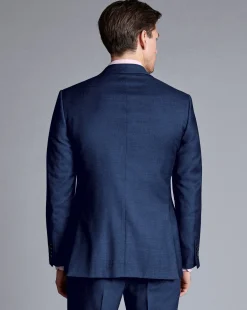 Cheap Charles Tyrwhitt Natural Stretch Twill Suit Jacket - Mid Blue