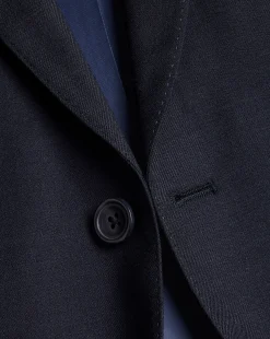 Store Charles Tyrwhitt Natural Stretch Twill Suit Jacket - Navy