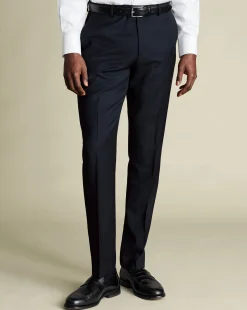 Flash Sale Charles Tyrwhitt Natural Stretch Twill Suit Pants - Navy