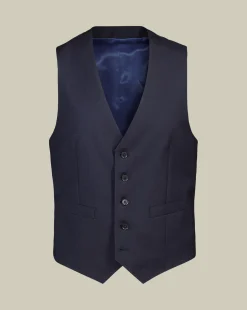 Cheap Charles Tyrwhitt Natural Stretch Twill Vest - Navy