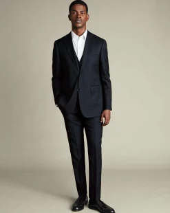 Cheap Charles Tyrwhitt Natural Stretch Twill Vest - Navy