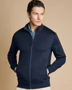 Flash Sale Charles Tyrwhitt Performance Funnel Neck Jacket Navy