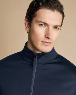Flash Sale Charles Tyrwhitt Performance Funnel Neck Jacket Navy
