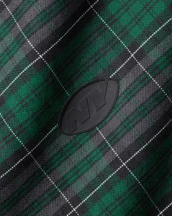 Fashion Charles Tyrwhitt New York Jets Button-Down Collar Washed Oxford Check Shirt - Green