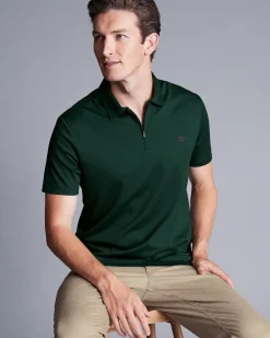 Online Charles Tyrwhitt New York Jets Cotton Jersey Polo - Dark Green