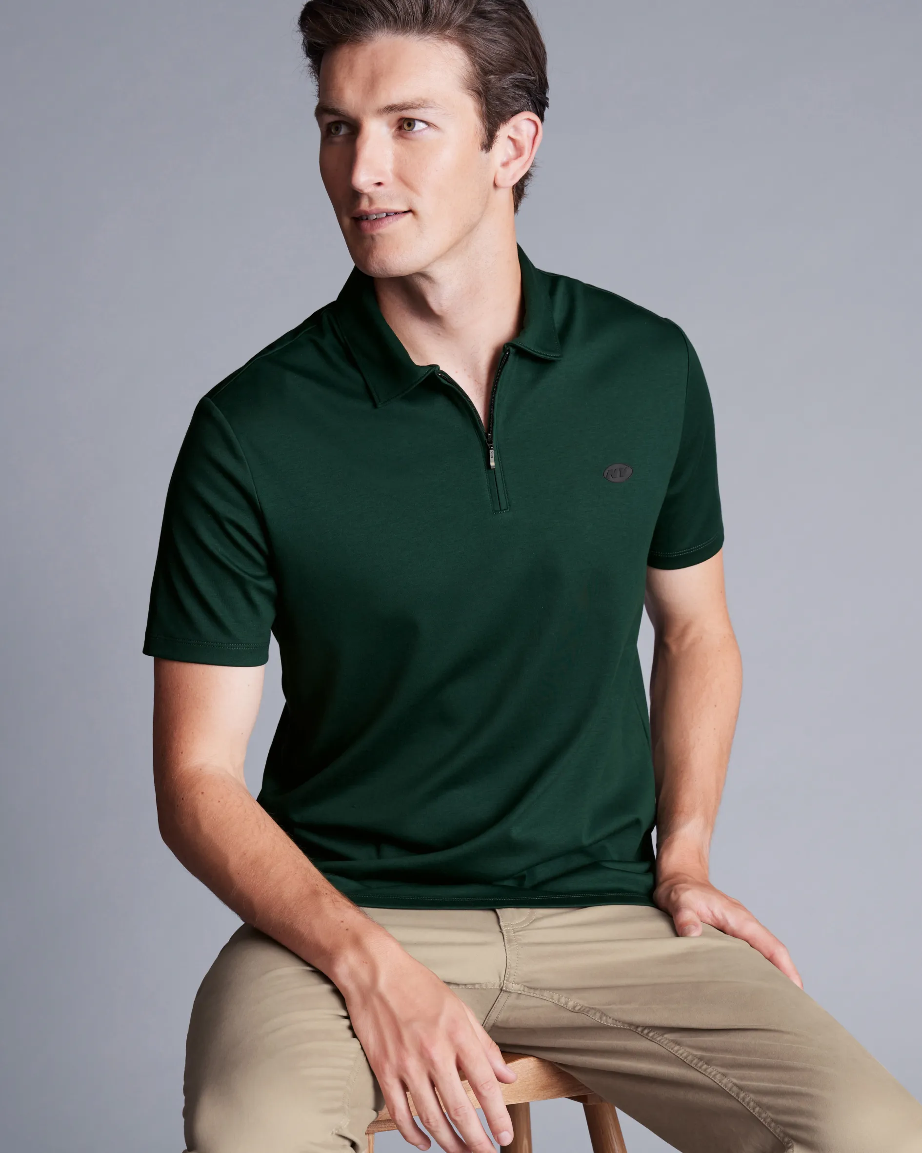 Online Charles Tyrwhitt New York Jets Cotton Jersey Polo - Dark Green