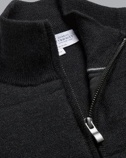 Sale Charles Tyrwhitt New York Jets Merino Padded Front Vest - Dark Charcoal
