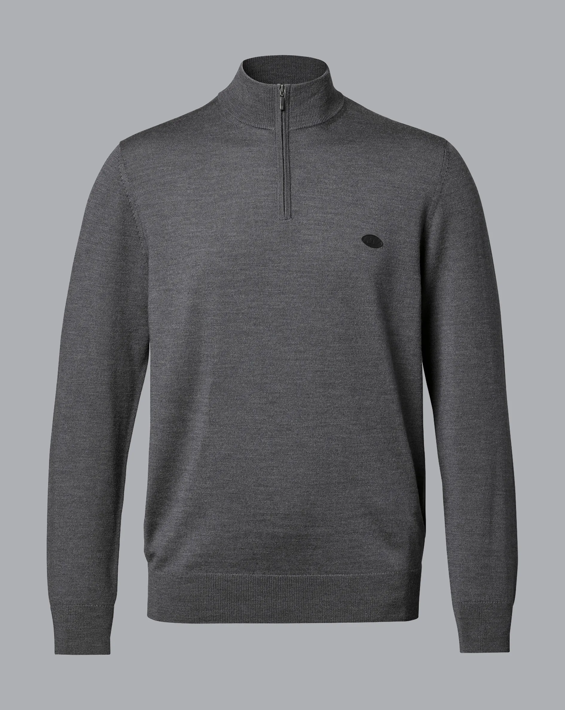 New Charles Tyrwhitt New York Jets Merino Quarter Zip Sweater - Grey