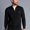 Fashion Charles Tyrwhitt New York Jets Merino Zip Through Bomber - Black