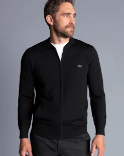 Fashion Charles Tyrwhitt New York Jets Merino Zip Through Bomber - Black