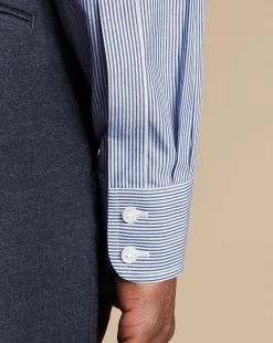 Sale Charles Tyrwhitt Non-Iron Bengal Stripe Shirt - Blue Royal