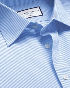 Flash Sale Charles Tyrwhitt Non-Iron Bengal Stripe Shirt - Blue Sky