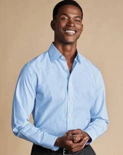Flash Sale Charles Tyrwhitt Non-Iron Bengal Stripe Shirt - Blue Sky