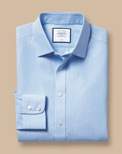 Flash Sale Charles Tyrwhitt Non-Iron Bengal Stripe Shirt - Blue Sky