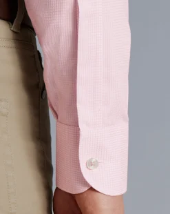 Shop Charles Tyrwhitt Non-Iron Cushion Stretch Texture Shirt - Pink
