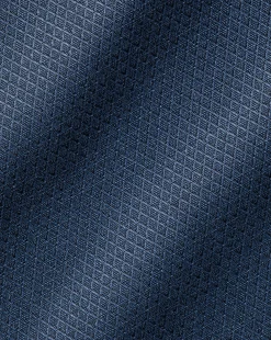 Hot Charles Tyrwhitt Non-Iron Diamond Stretch Texture Shirt - Denim Blue