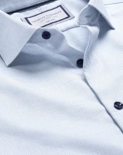 Outlet Charles Tyrwhitt Non-Iron Dot Stretch Texture Shirt - White