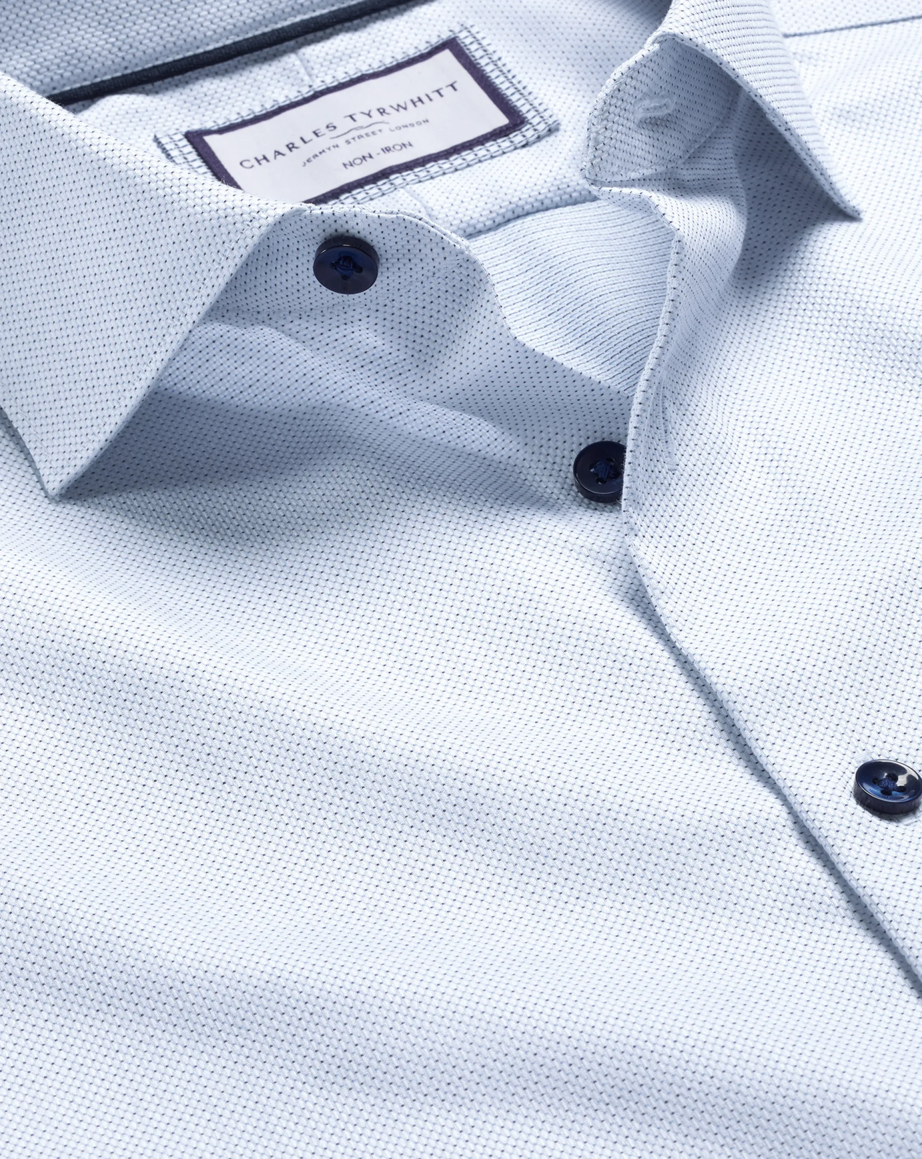 Outlet Charles Tyrwhitt Non-Iron Dot Stretch Texture Shirt - White