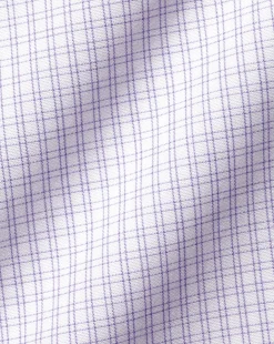 Best Charles Tyrwhitt Non-Iron Double Check Shirt - Lilac Purple