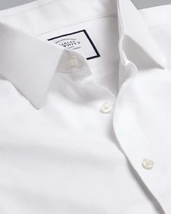 Best Sale Charles Tyrwhitt Non-Iron Herringbone Shirt - White
