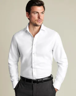 Best Sale Charles Tyrwhitt Non-Iron Herringbone Shirt - White