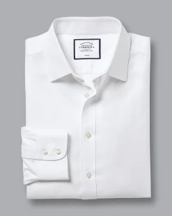 Best Sale Charles Tyrwhitt Non-Iron Herringbone Shirt - White