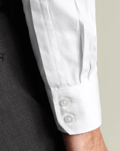 Best Sale Charles Tyrwhitt Non-Iron Herringbone Shirt - White