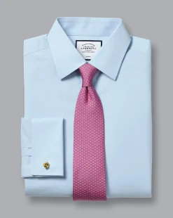 Shop Charles Tyrwhitt Non-Iron Poplin Shirt - Blue Sky