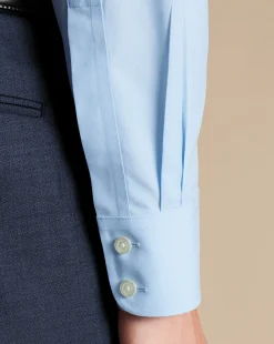 Shop Charles Tyrwhitt Non-Iron Poplin Shirt - Blue Sky