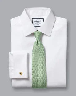 Discount Charles Tyrwhitt Non-Iron Poplin Shirt - White