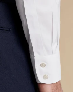 Discount Charles Tyrwhitt Non-Iron Poplin Shirt - White