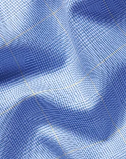 Best Sale Charles Tyrwhitt Non-Iron Prince of Wales Check Shirt - Ocean Blue