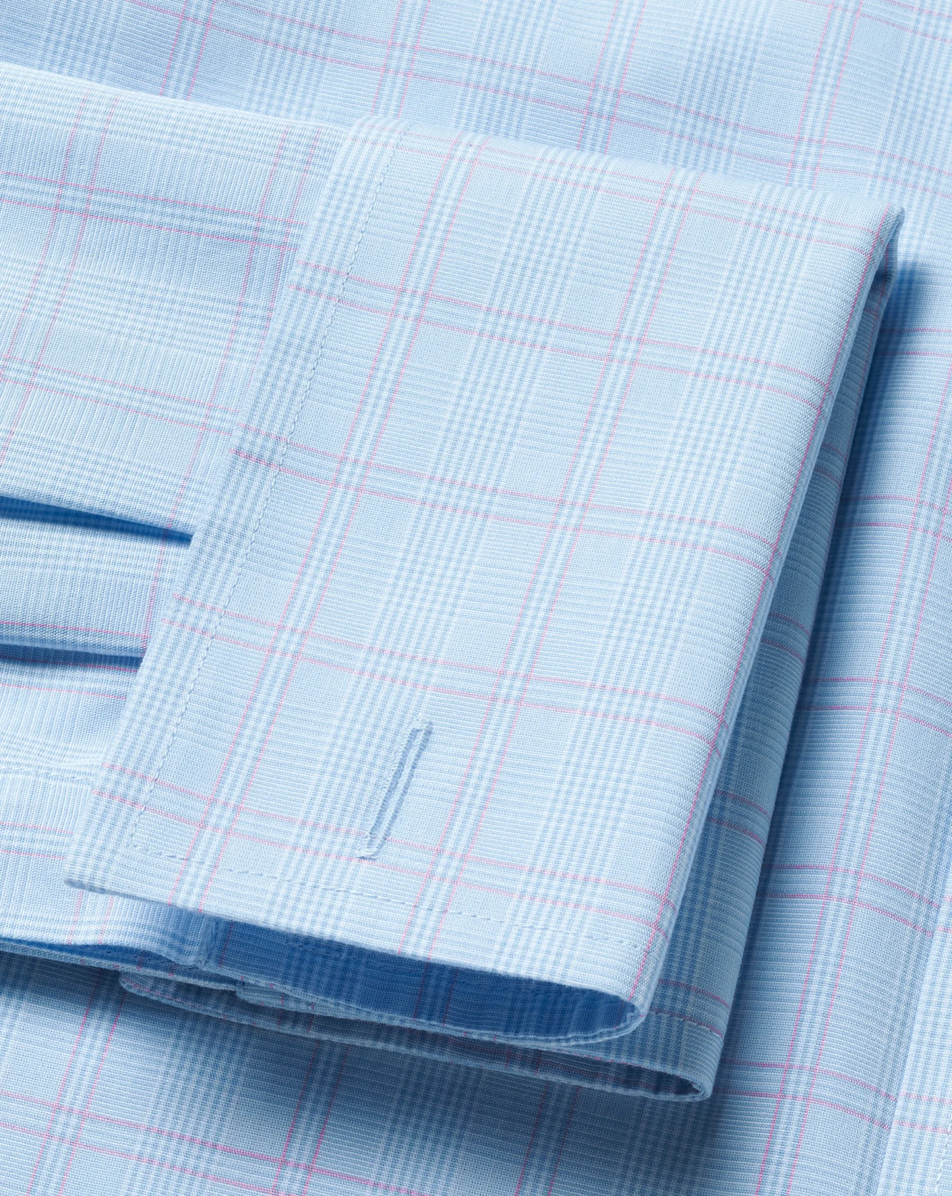 Online Charles Tyrwhitt Non-Iron Prince Of Wales Check Shirt - Light Blue