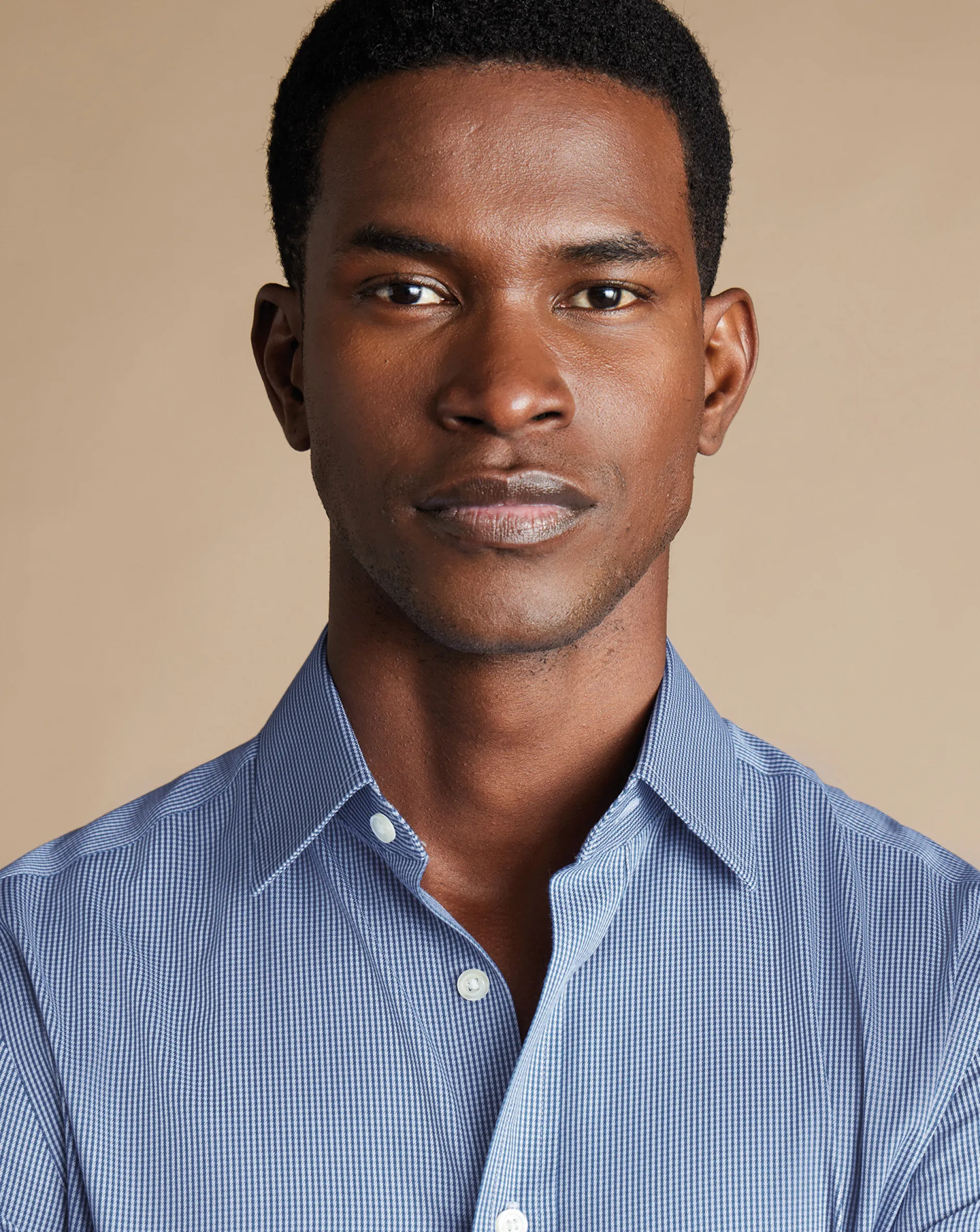 Sale Charles Tyrwhitt Non-Iron Puppytooth Shirt - Blue Royal
