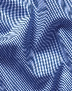 Sale Charles Tyrwhitt Non-Iron Puppytooth Shirt - Blue Royal